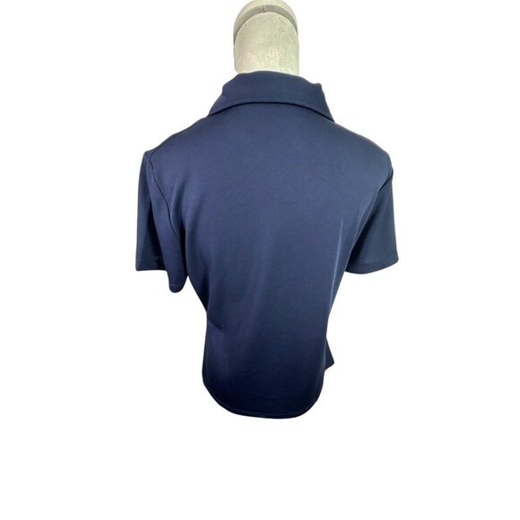 PGA Tour Air Flux Golf Women's L SS Polo V-Neck Navy EUC - Picture 3 of 9